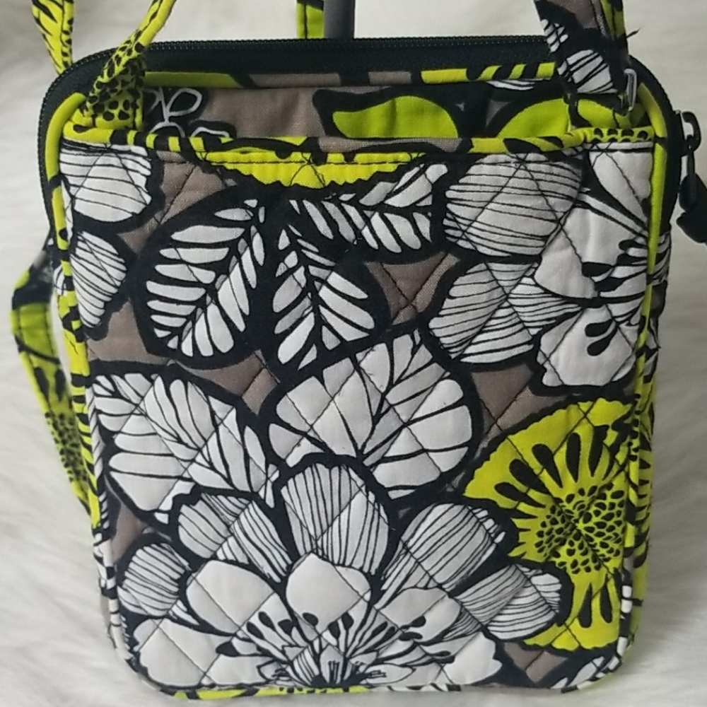 VERA BRADLEY CROSSBODY BAG BLACK AND YELLOW - Picture 3 of 8